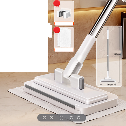 📢📢40% OFF !! ⏰ Hands-Free Flat Mop – Shark-Tooth Grip, Universal Cloths, Telescopic 🪥
