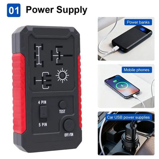 📢📢50%  OFF !! ⏰USB-C Car Relay Tester for 4/5 Pin Relays