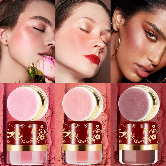 📢📢BUY 1 GET 1 FREE⏰Portable Powder Blush with Puff Applicator