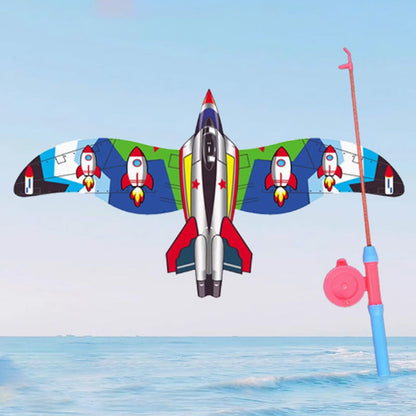 📢📢40% OFF !! ⏰Trend Kids Creative Elastic Fishing Rod Kite – Backyard & Travel Essential