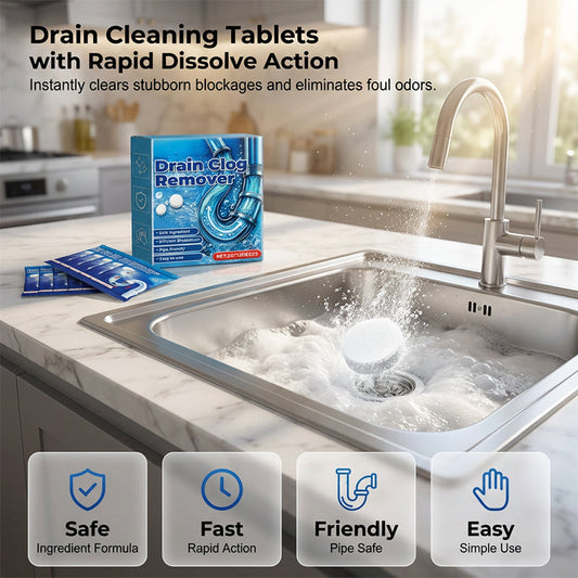 📢📢BUY 2 GET 1 FREE⏰Effervescent Drain Clog Remover Tablets