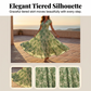 📢📢35% OFF !! ⏰Women's V-Neck Floral Print Smocked Maxi Dress