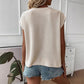 Women's Casual Round Neck Sleeveless Knit Top