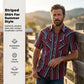 Men's Short Sleeve Striped Western Snap Shirt
