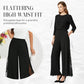 Women's Floral Lace Wide Leg High Waisted Trousers