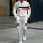Men's Half-Zip Color Block Tracksuit Set