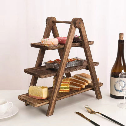 📢📢50% OFF !!!⏰3-Tier Wooden Serving Tray