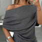 🔥 Hot sale 50% OFF！！🔥Women's Asymmetrical Off-Shoulder Batwing Sleeve Top