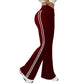 High-Waist Side Stripe Flared Pants