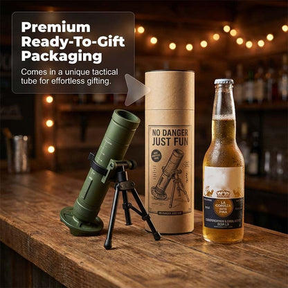 📢📢30% OFF !! ⏰ 51mm Beer Bottle Mortar – Fun Cap-Launching Desk & Bar Accessory, Perfect for Parties & Gifts 🚀✨