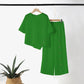 🥰Women's Irregular Hem Top & Wide Leg Pants Two-Piece Set