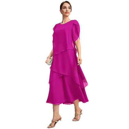 📢📢35% OFF !!!⏰Elegant Layered Dress with Flutter Sleeves