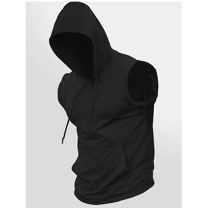 Men's Casual Sleeveless Hoodie Vest