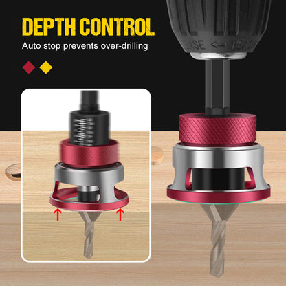 📢📢35% OFF !!!⏰4PCS Wood Countersink Drill Bit Set with Depth Stop