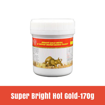📢📢40% OFF !! ⏰Bright Gold Metal & Wood Water-Based Paint