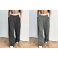 Women's Wide-Leg Suit Pants with Contrast Waistband