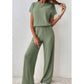📢📢30% OFF !! ⏰Women's Ribbed Knit Top & Wide-Leg Pants Set