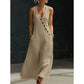 📢📢30% OFF !!!⏰Women's Sleeveless V-Neck Maxi Dress with Pockets