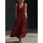 📢📢30% OFF !!!⏰Women's Sleeveless V-Neck Maxi Dress with Pockets