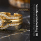 📢📢50% OFF !!!⏰2-in-1 Gold-Tone Zirconia Open Ring