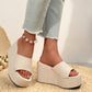 📢📢35% OFF !!!⏰Women's Open-Toe Slip-On Platform Wedge Sandals