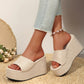 📢📢35% OFF !!!⏰Women's Open-Toe Slip-On Platform Wedge Sandals