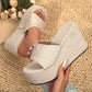 📢📢35% OFF !!!⏰Women's Open-Toe Slip-On Platform Wedge Sandals