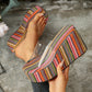 📢📢35% OFF !!!⏰Women's Open-Toe Slip-On Platform Wedge Sandals