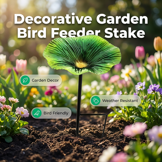 📢📢35% OFF !!!⏰Vibrant Garden Flower Stake Bird Feeder