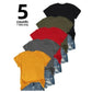 🔥2026 Hot sale 50% OFF🔥5-Pack Versatile Solid Color T-Shirt