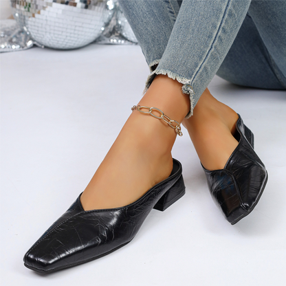 🥳SUMMER HOT SALE🥳💞50K+ SOLD!💥50% OFF! 🔥Women's Square Toe Block Heel Mules