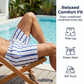 📢📢30% OFF !!!⏰Men's Striped Quick-Dry Lightweight Beach Shorts