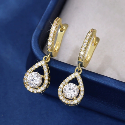📢📢40% OFF !!!⏰Elegant Teardrop Dangle Hoop Earrings