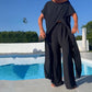 📢📢30% OFF !!!⏰Solid Color Off-Shoulder Top & Pants Set