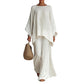 📢📢30% OFF !! ⏰Women's Loose Fit Long Sleeve Top & Wide Leg Pants Set