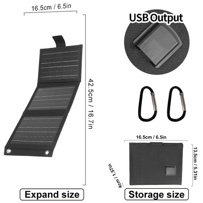 📢📢40% OFF !! ⏰Portable Solar Panel with USB Charging