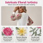 Women's Floral Embroidered Mesh Sleeve Dress