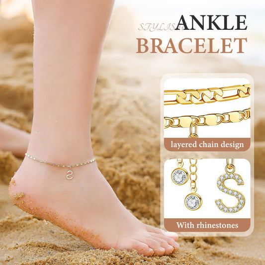 📢📢30% OFF !! ⏰Layered Gold Ankle Bracelet for Women