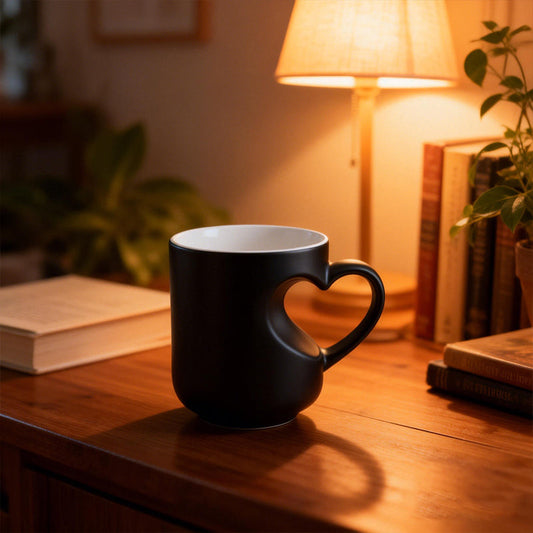 📢📢40% OFF !! ⏰Color Changing Heart Handle Ceramic Mug for Valentine's Day