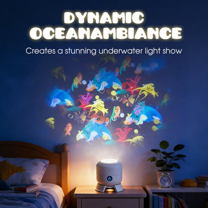📢📢40% OFF !! ⏰ Ocean Wave Projector Light – Dynamic Rotating Aurora, Adjustable Brightness, Rechargeable