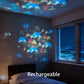 📢📢40% OFF !! ⏰ Ocean Wave Projector Light – Dynamic Rotating Aurora, Adjustable Brightness, Rechargeable