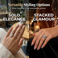 📢📢40% OFF !! ⏰Elegant Square Solitaire & Enhancer Ring