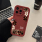 Vintage Orchid Cross Bible Verse Silicone Phone Case