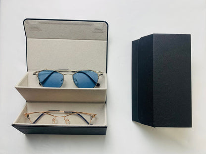 Leather Multi-Glasses Organizer Case