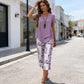 📢📢30% OFF !! ⏰Casual Round Neck Layered Tunic Top and Wide Leg Pants Set
