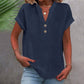 Women's V-Neck T-Shirt with Button Placket