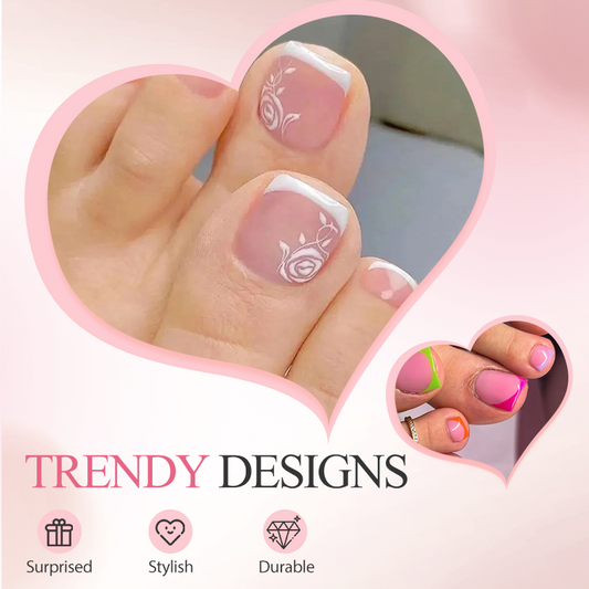 📢📢30% OFF !! ⏰Press On Toe Nails for Women