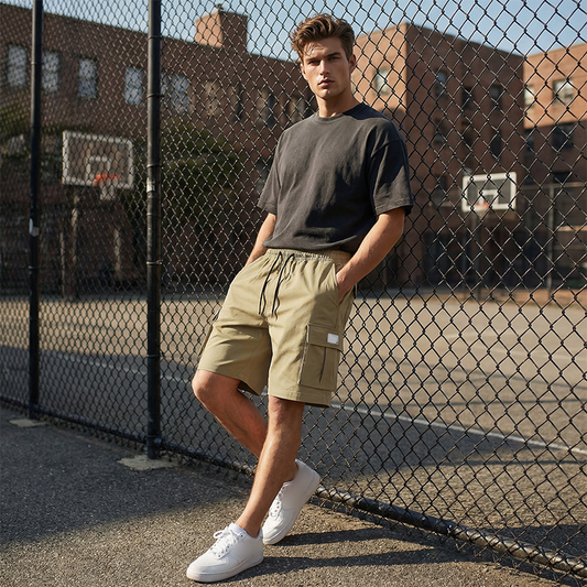 📢📢30% OFF !! ⏰Men's Casual Cargo Shorts with Elastic Waist