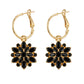 📢📢40% OFF !! ⏰Elegant Black Flower Dangle Earrings