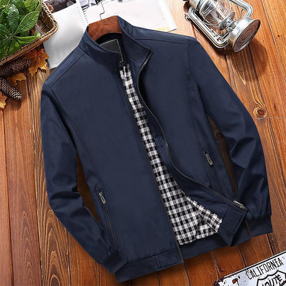 📢📢40% OFF !! ⏰Men's Classic Stand Collar Jacket with Checkered Lining